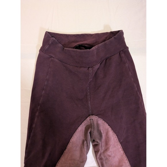 Equissentials Womens 24/27 Full Seat Deerskin Riding Tights Breeches Purple - Picture 4 of 10
